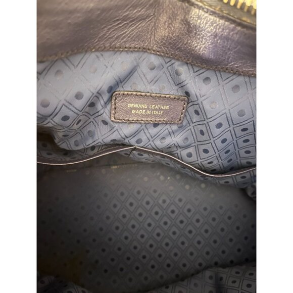 RARE Tod's D-Bag Styling Suede Navy Blue Top Handle Medium Handbag Bauletto - Picture 9 of 13